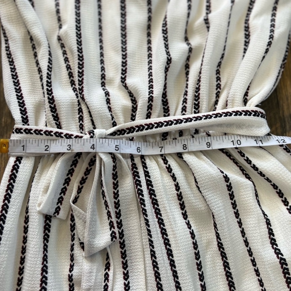 One Clothing White and Black Striped Jumpsuit - Picture 5 of 9